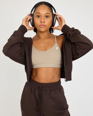 Core Classic Cropped Zip Hoodie