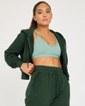 Sudadera con cremallera Core Classic Cropped
