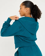 Core Classic Cropped Hoodie med dragkedja