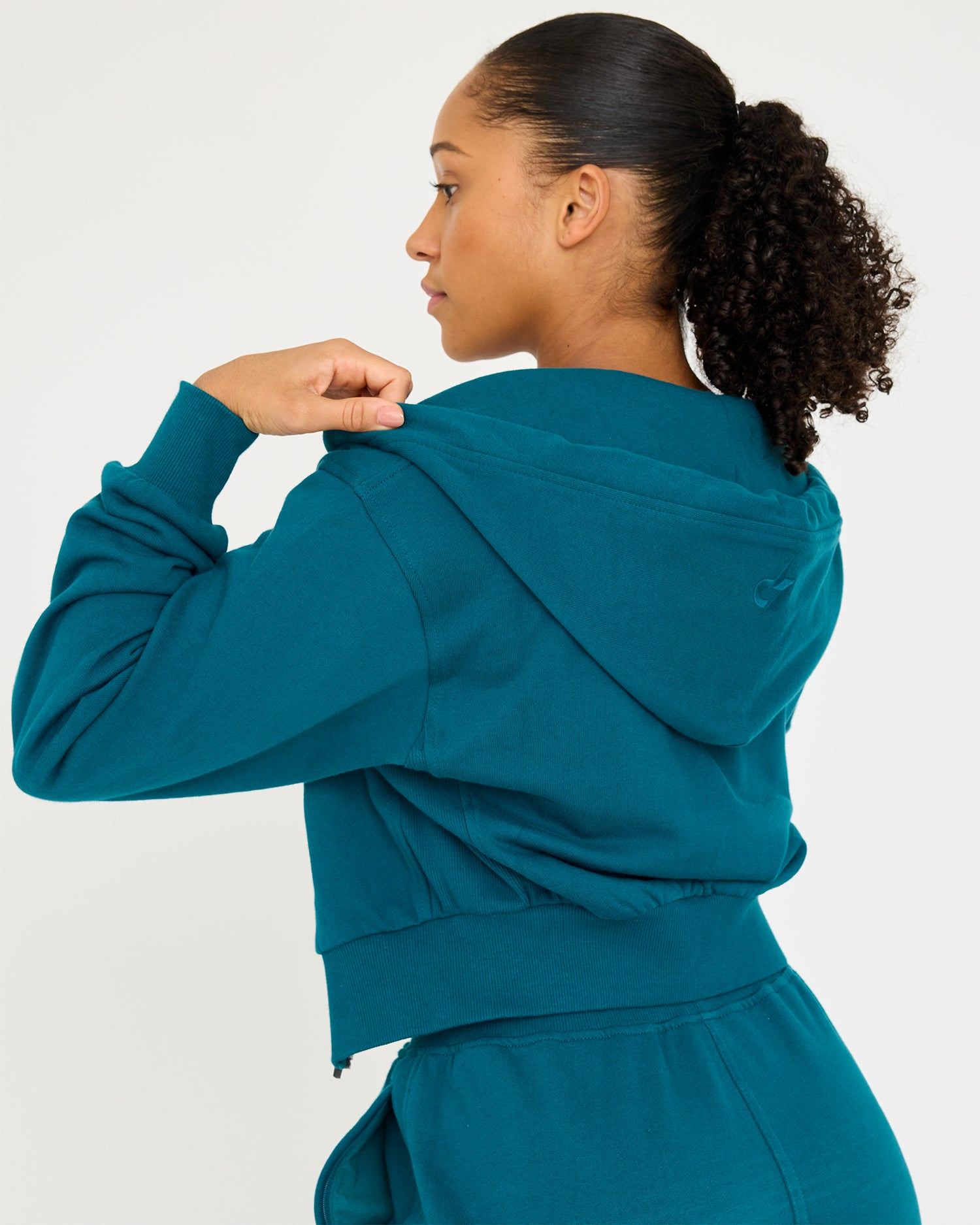 Sudadera con cremallera Core Classic Cropped