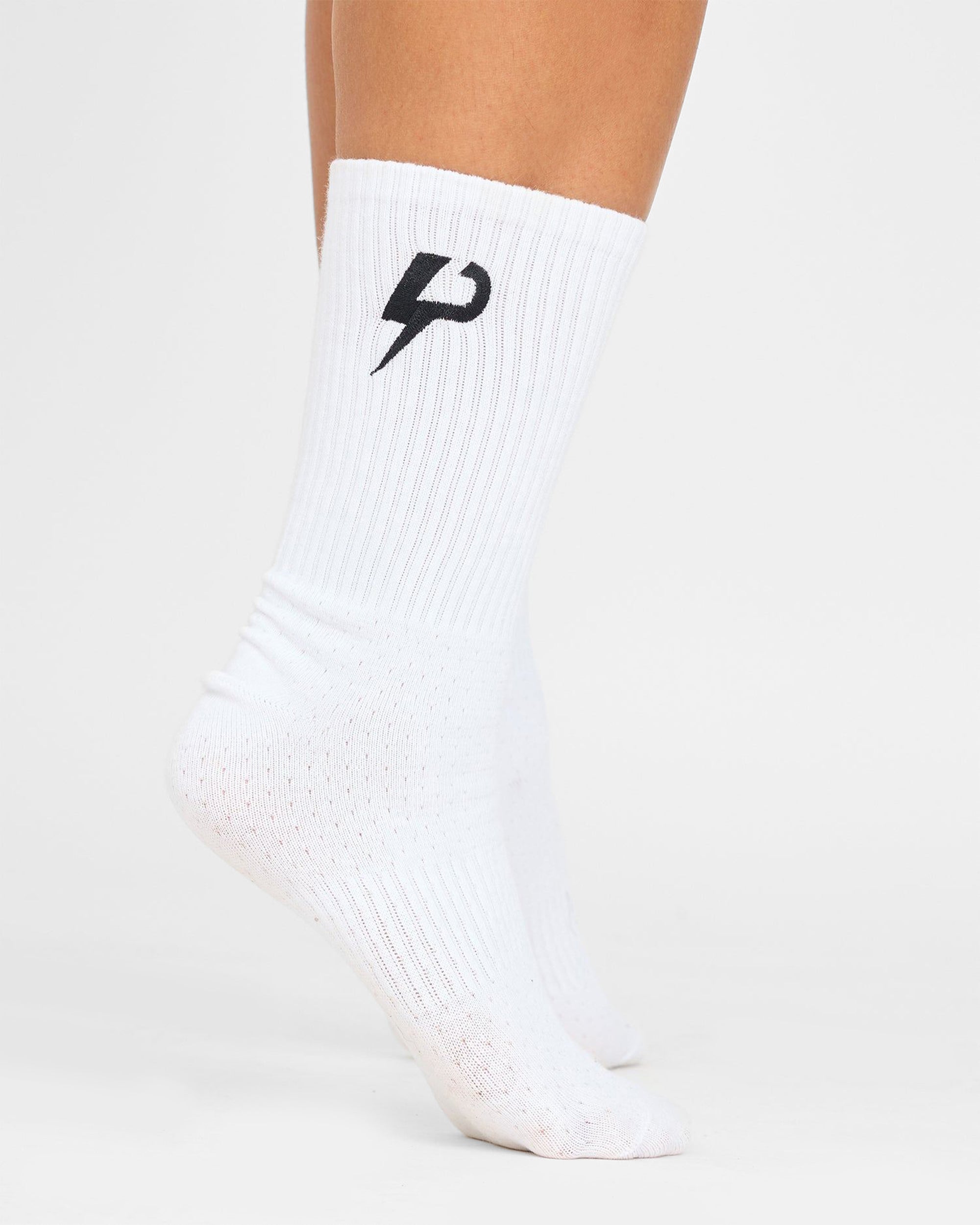 Premium bestickte Logo Crew Socken