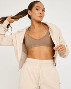 Sudadera con cremallera Core Classic Cropped